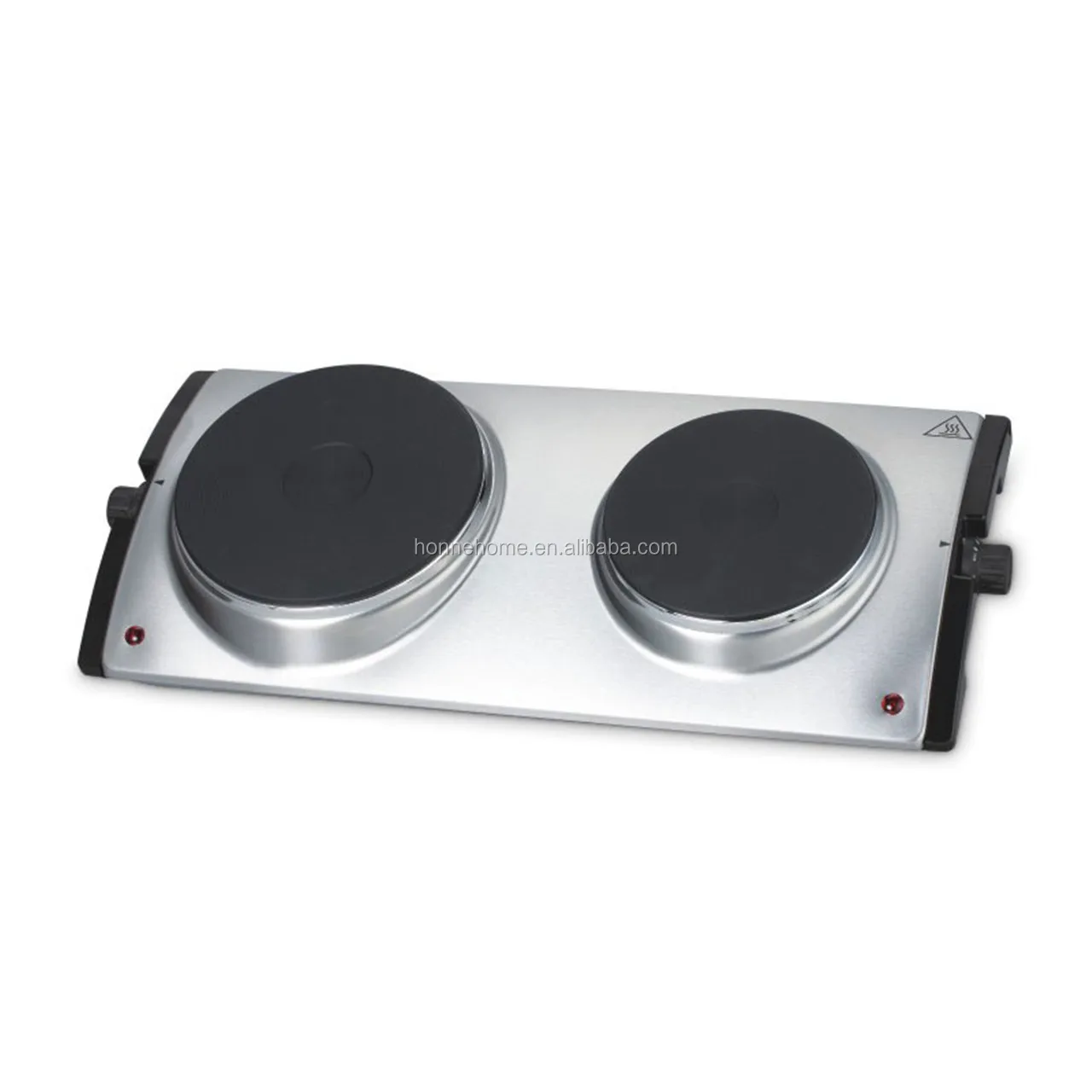 Electric Hotplate Deluxe Design Stainless Steel Double Burners Heater Hot Plate Kitchen Appliances