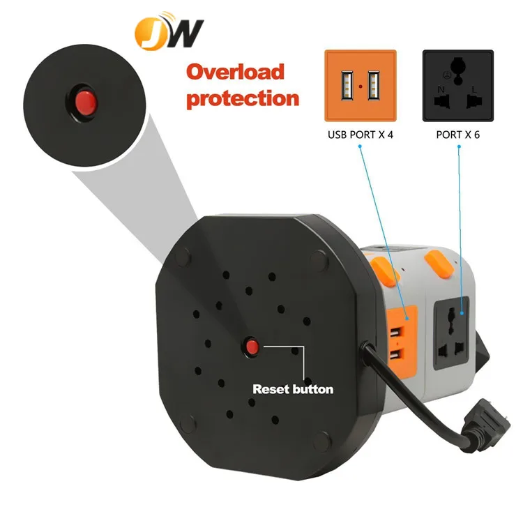 Junwei mk Electrical Plug Switched Socket with Individual Socket Each Layer