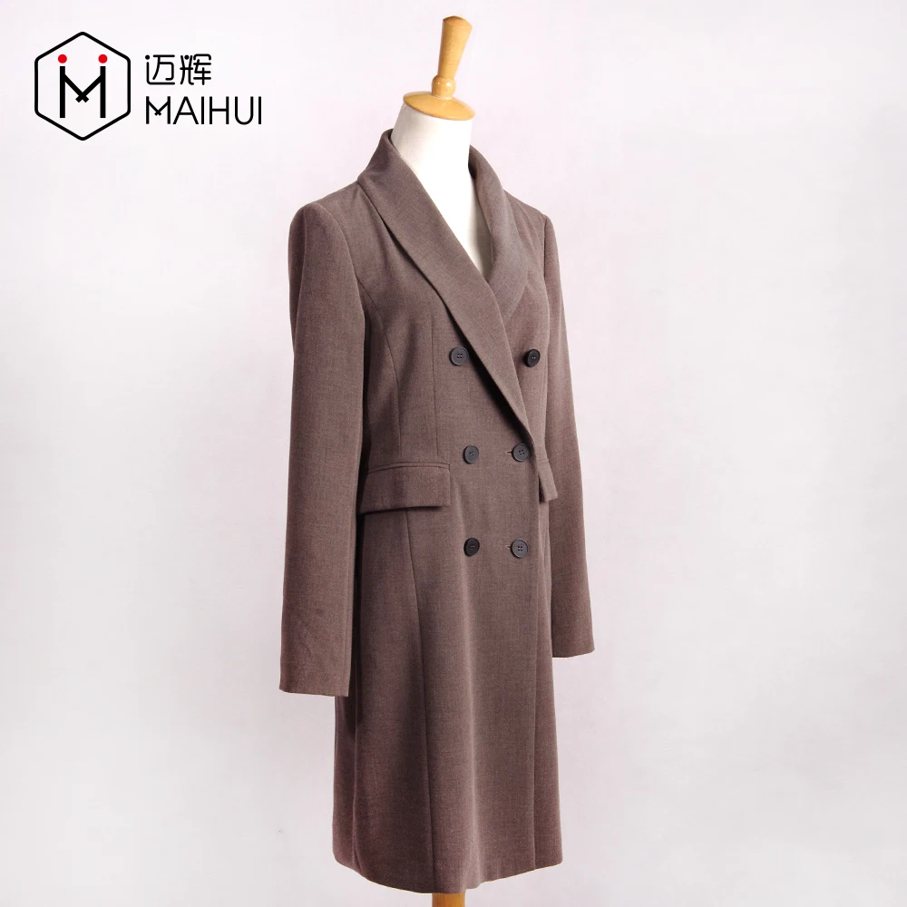  Современный однотонный элегантный длинный женский костюм-блейзер для зрелых женщин 2019ss