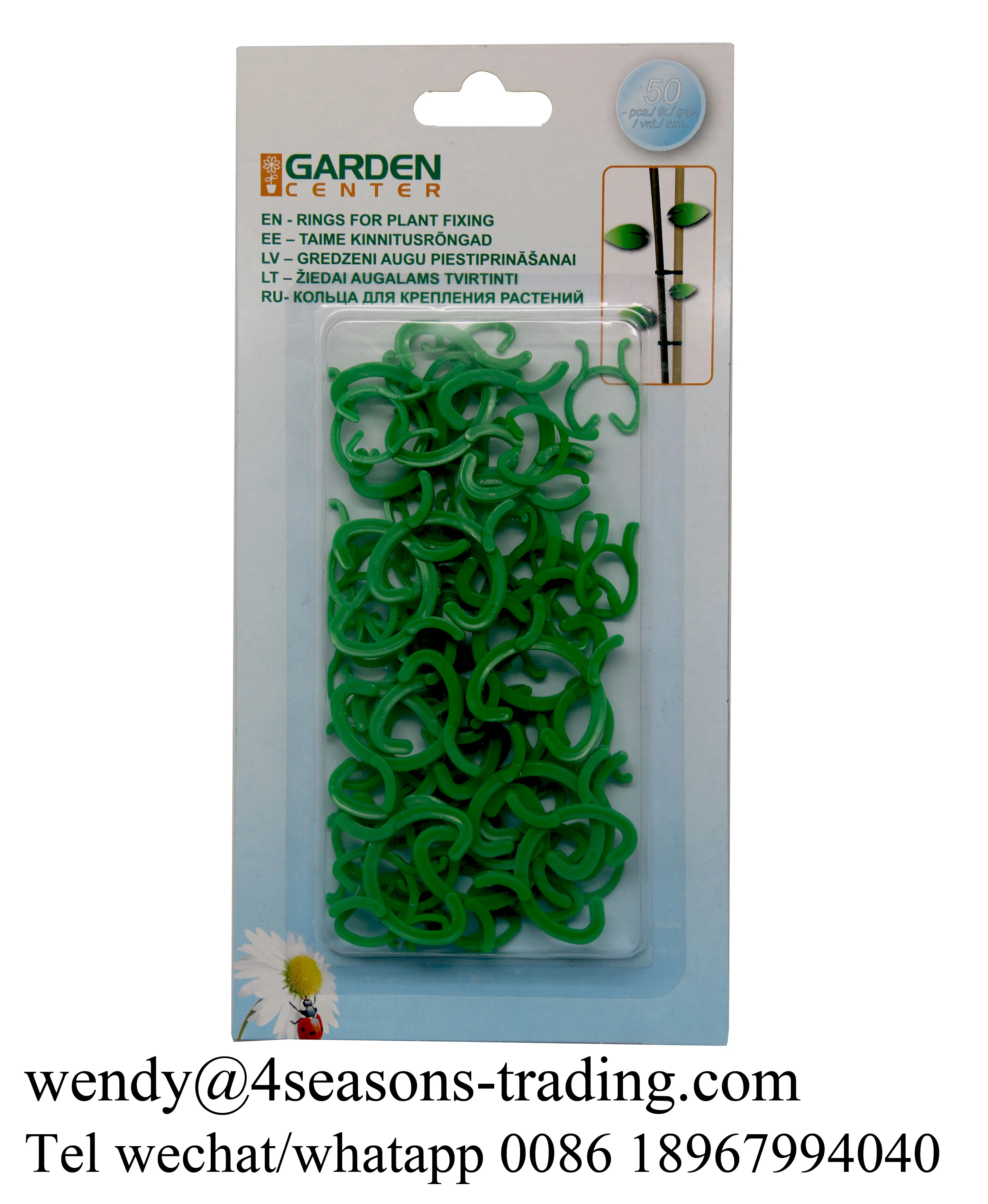 Garden 8 Plastic Ribbon Plant Clip Twist Tie  eight plastic clip
