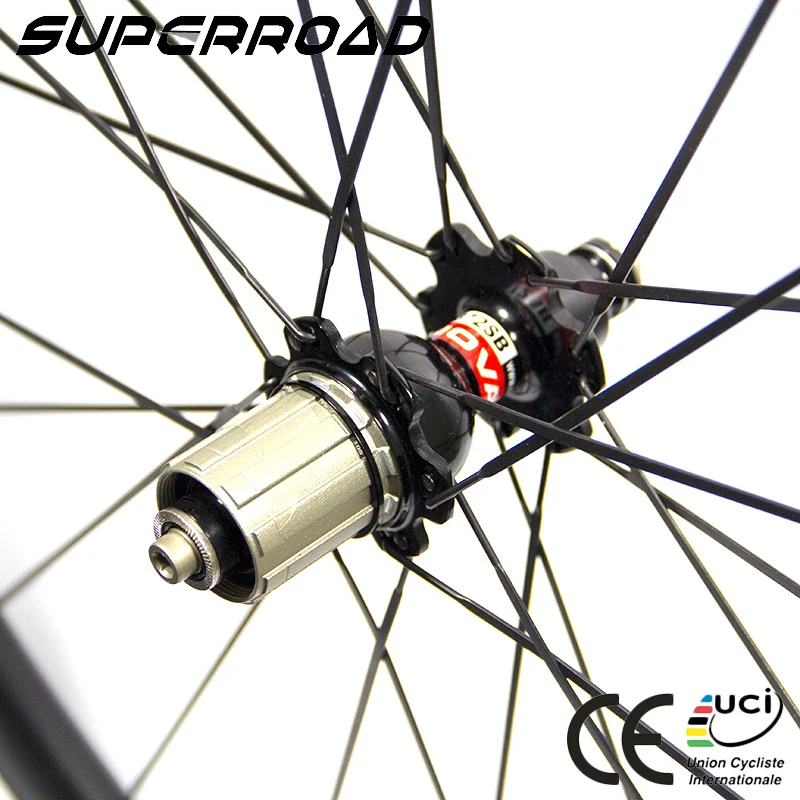 
Roue Carbone Chine 25mm Wide 60mm Carbon Road Wheelset Bicycle Tubeless Wheels 