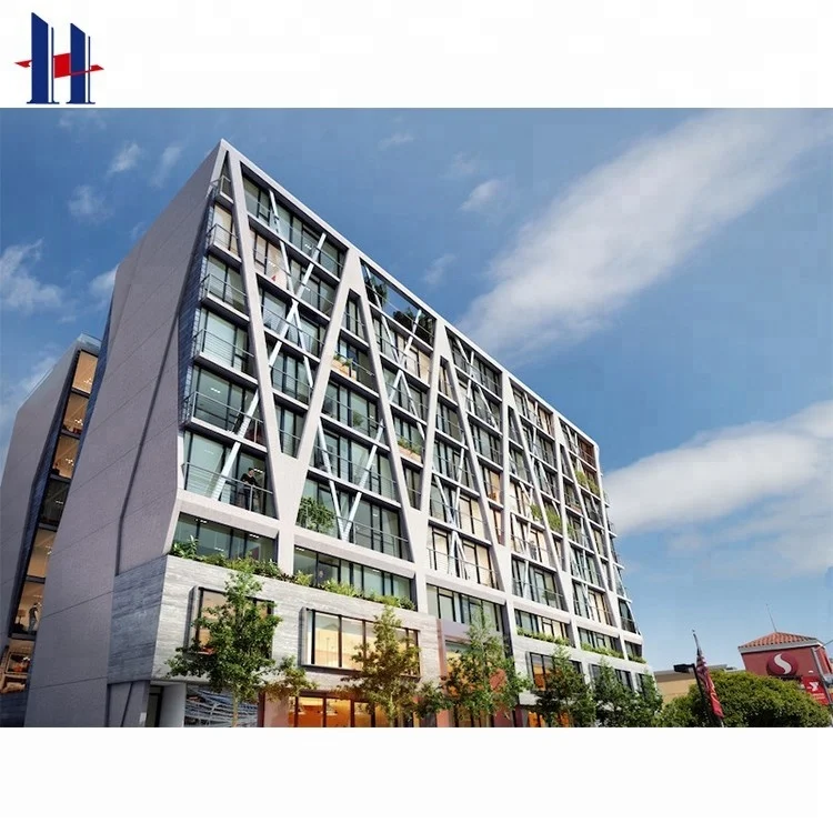 
High rise light steel structure house prefab office/workshop 