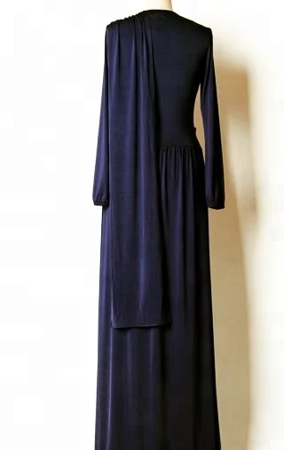 Islamic  women  lady abaya kaftan  muslim long  sleeve  maxi dress