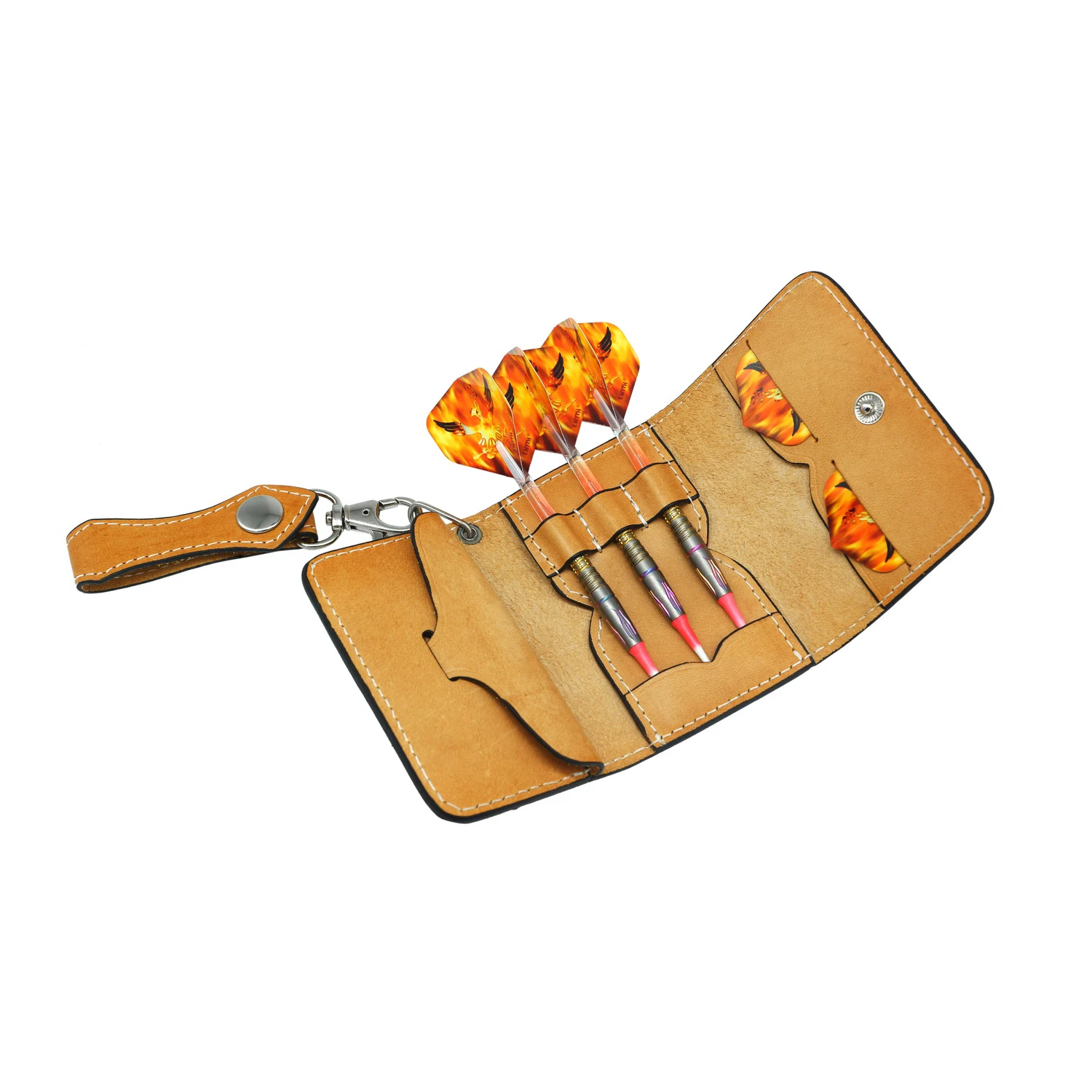 Bcsports quality genuine Leather dart case for dart set and accessories