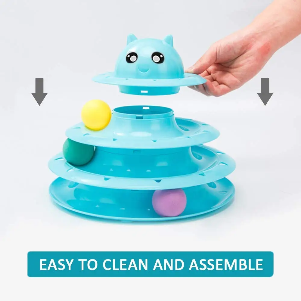 Игрушки для домашних животных кошек 3 уровня башни треки ролики мячи игрушки интерактивный котенок забавные интеллектуальные физические упражнения