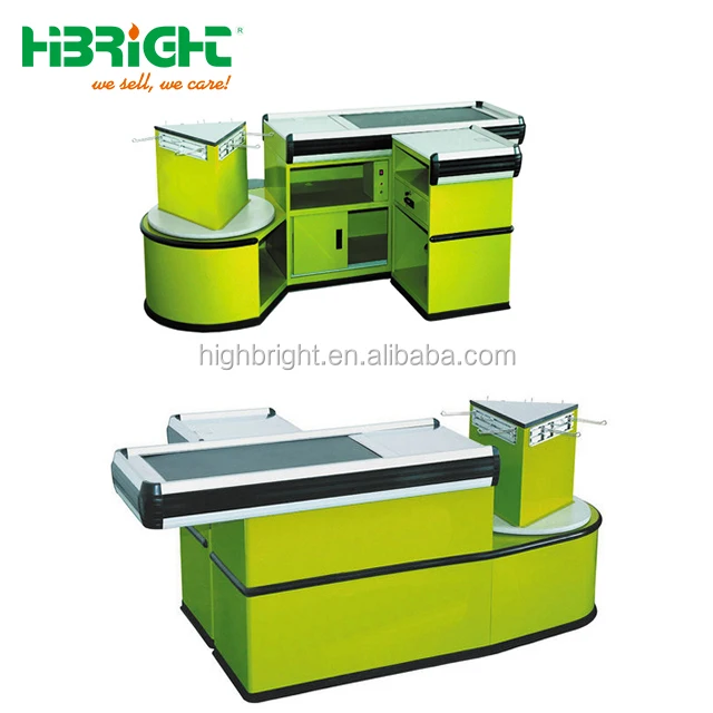 
stylish retail store and supermarket checkout counters 
