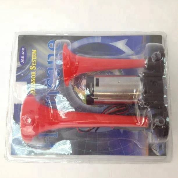 Dual air horn with compressor