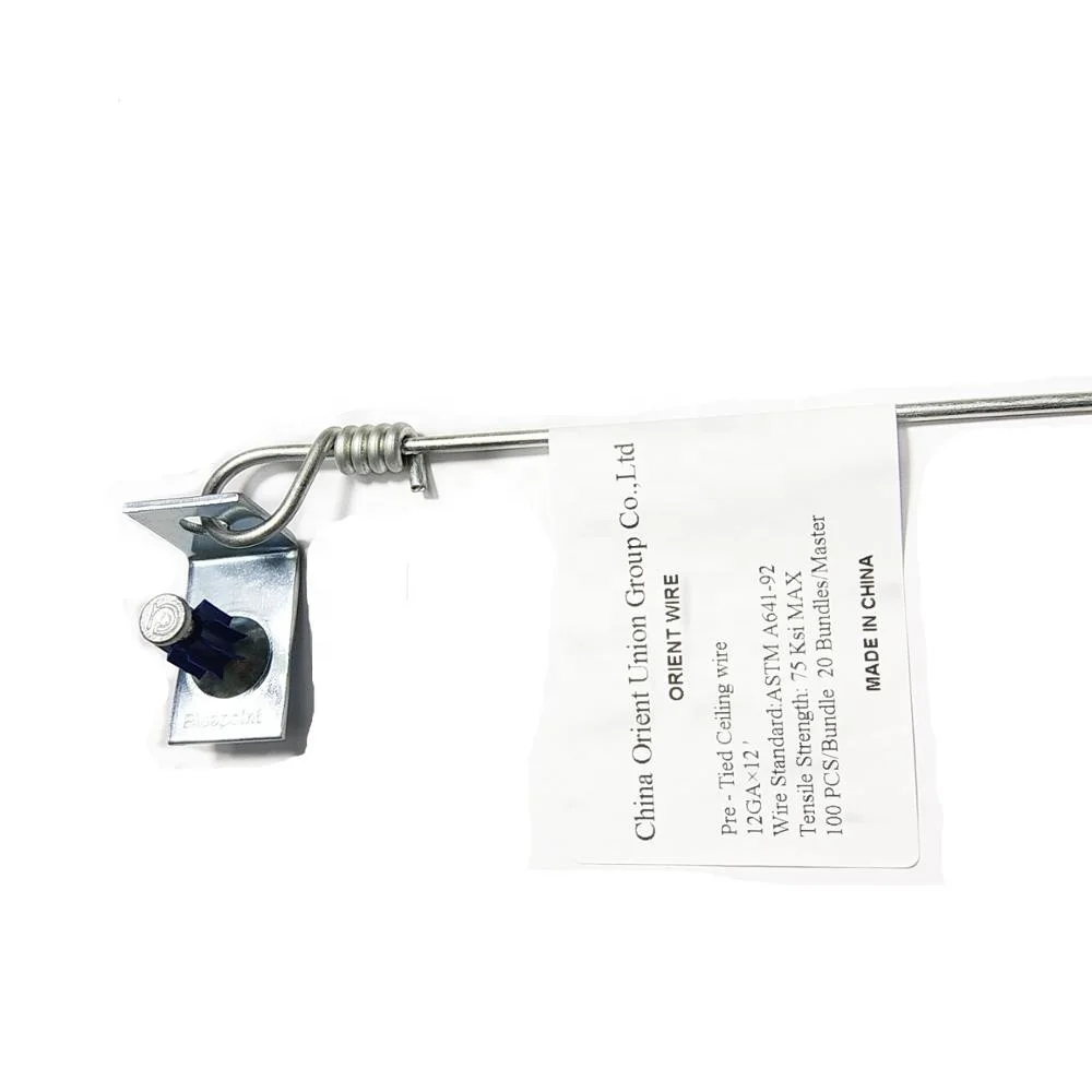 Pre-Tied Ceiling Wire With Pin and Clip