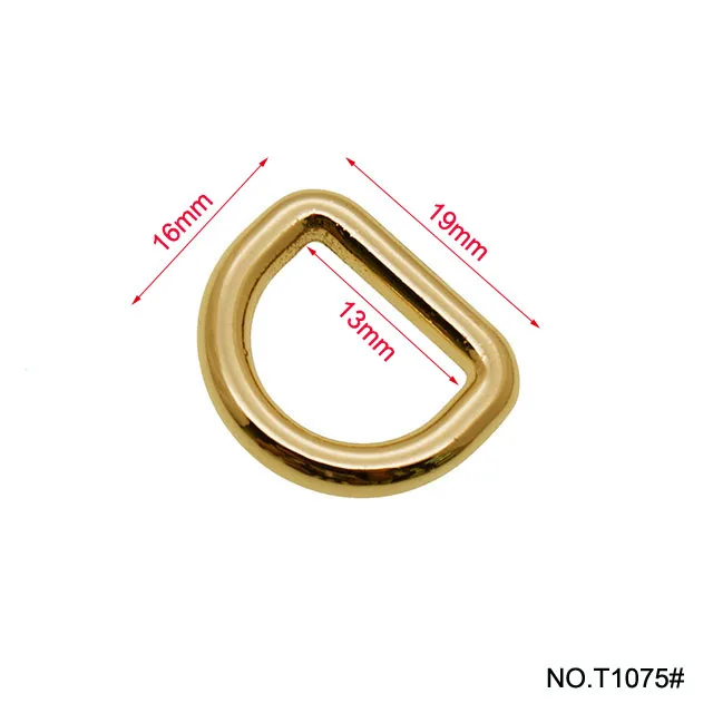 The Factory Custom 21MM Gold Metal D Ring Buckle Equipment Accessories for Handbag or Clothes