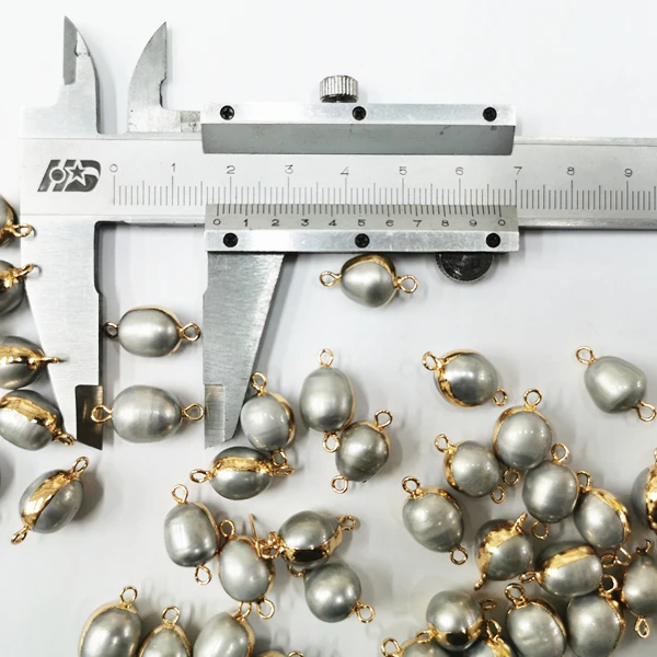 
New Freshwater Baroque Pearl Connector 18K Gold Plated Double Hook DIY Pearl Jewelry Accessories 