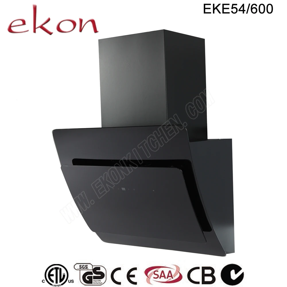 
CE GS Approved European Style 60cm Black Glass Cooker Hood 