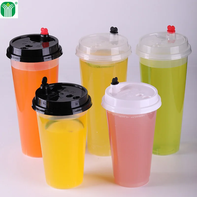 
custom logo print 24oz injection molding heat resistant disposable plastic cup for hot tea 