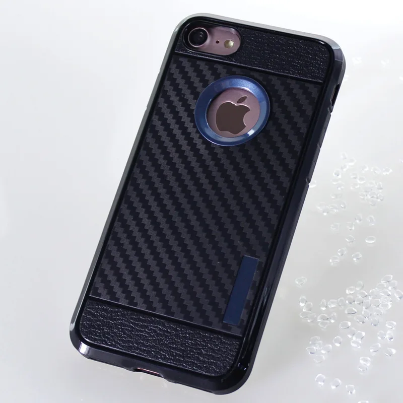 Оптовая продажа OEM мобильных аксессуаров черный мягкий углеродного волокна узор ТПУ сотовый телефон чехол для iPhone 7 8 Plus x