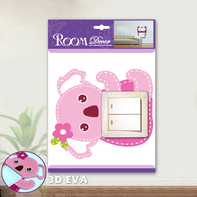 Different Colors And Shapes Power Socket Decorative Stickers,Bathroom Wall Switch Stickers