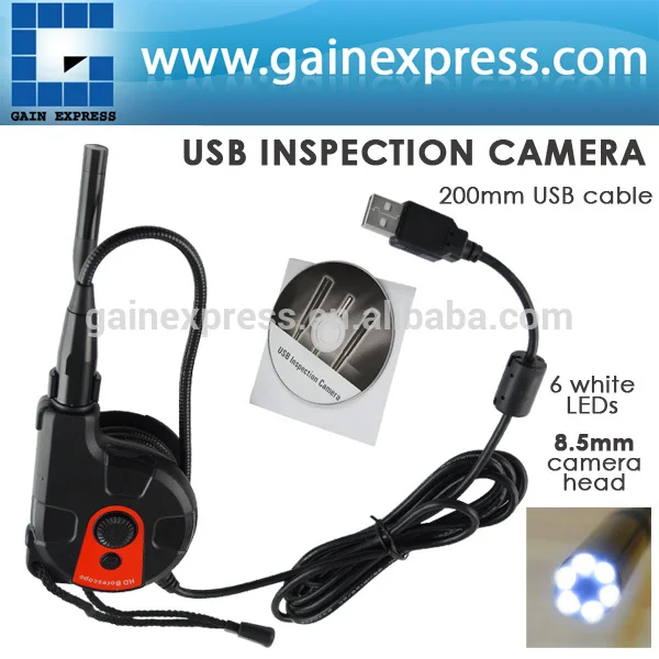 C0588AS 200mm usb кабель высокой четкости 8.5mm головка камеры видео инспекционной бороскоп 6 свет стиль ленту эндоскоп