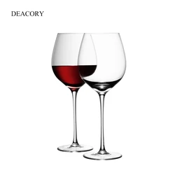 Wholesale red wine glass cup set high quality lead free clear crystal wedding wine glass