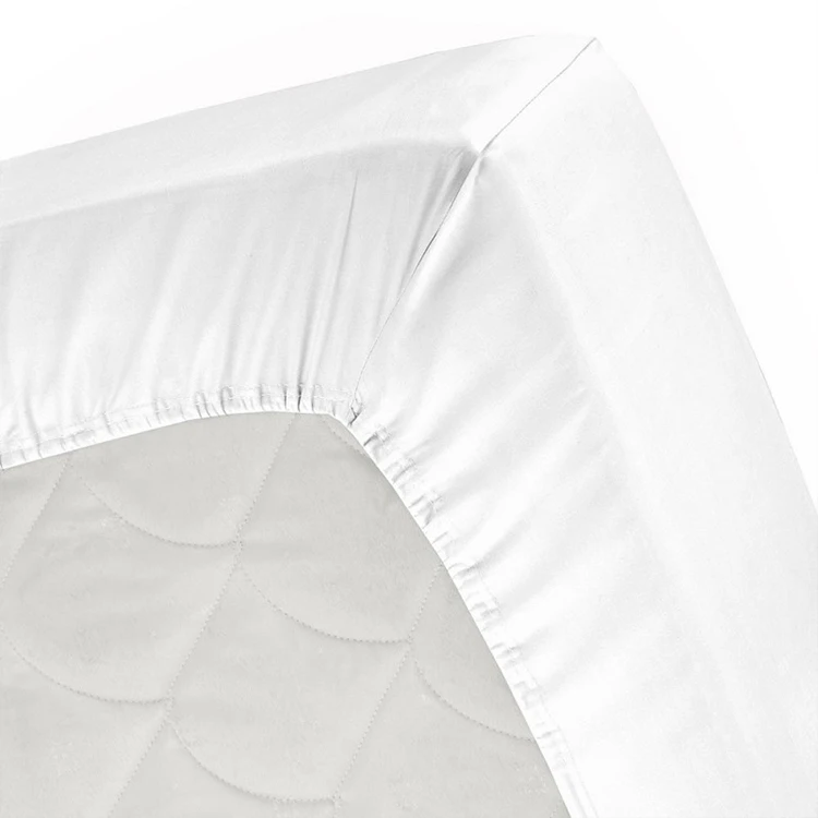 100% Cotton Hotel Use Fitted Sheet, Custom White Hotel Bed Sheet