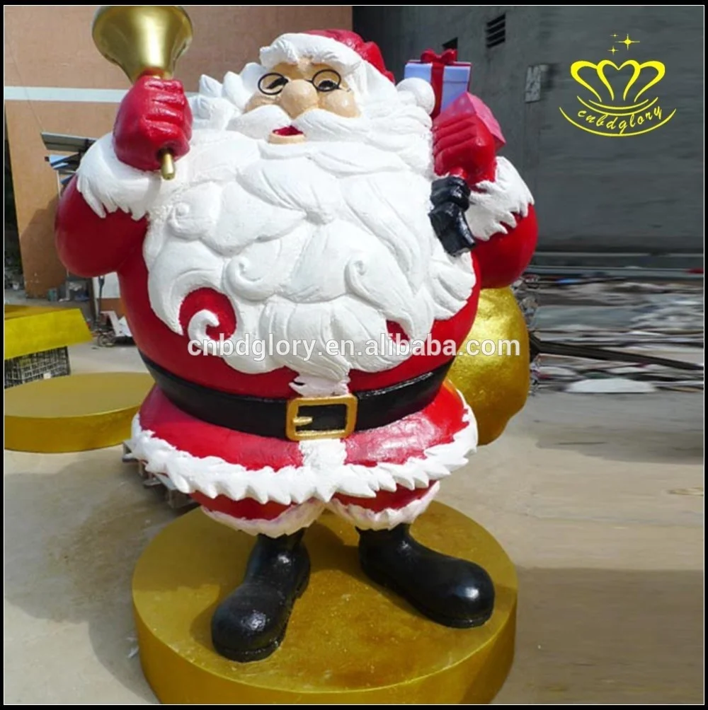 Outdoor garden Christmas ornament resin crafts art Sculpture Fiberglass Statue Santa Claus