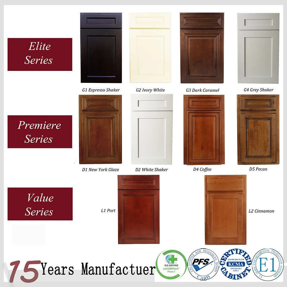 
Chinese Suppliers Modern Solid Wood KCMA Kitchen Cabinet 