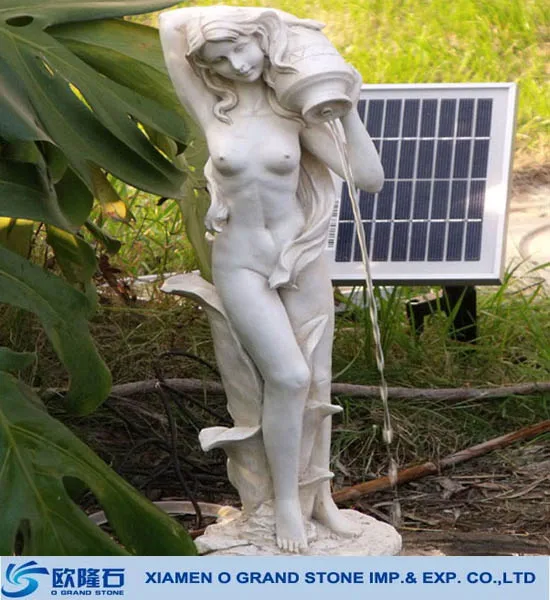 design of lady artificial outdoor garden water fountain