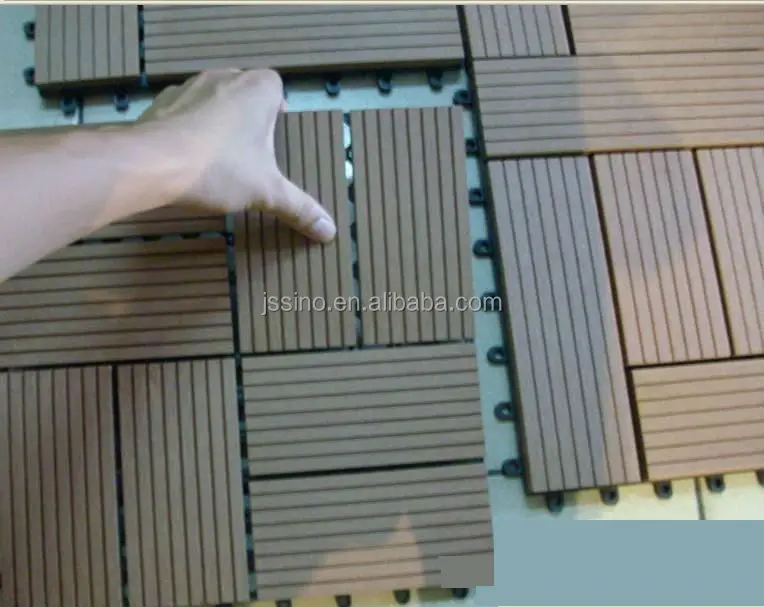 
WPC decking diy tiles, interlocking WPC decking floor 