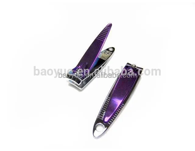 Carbon steel Nail clipper with purple color electropherosis