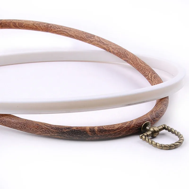 Wooden Plastic Frame Embroidery Hoop Oval Loop For Cross Stitch Machine Hand DIY Needlecraft Sewing Tools