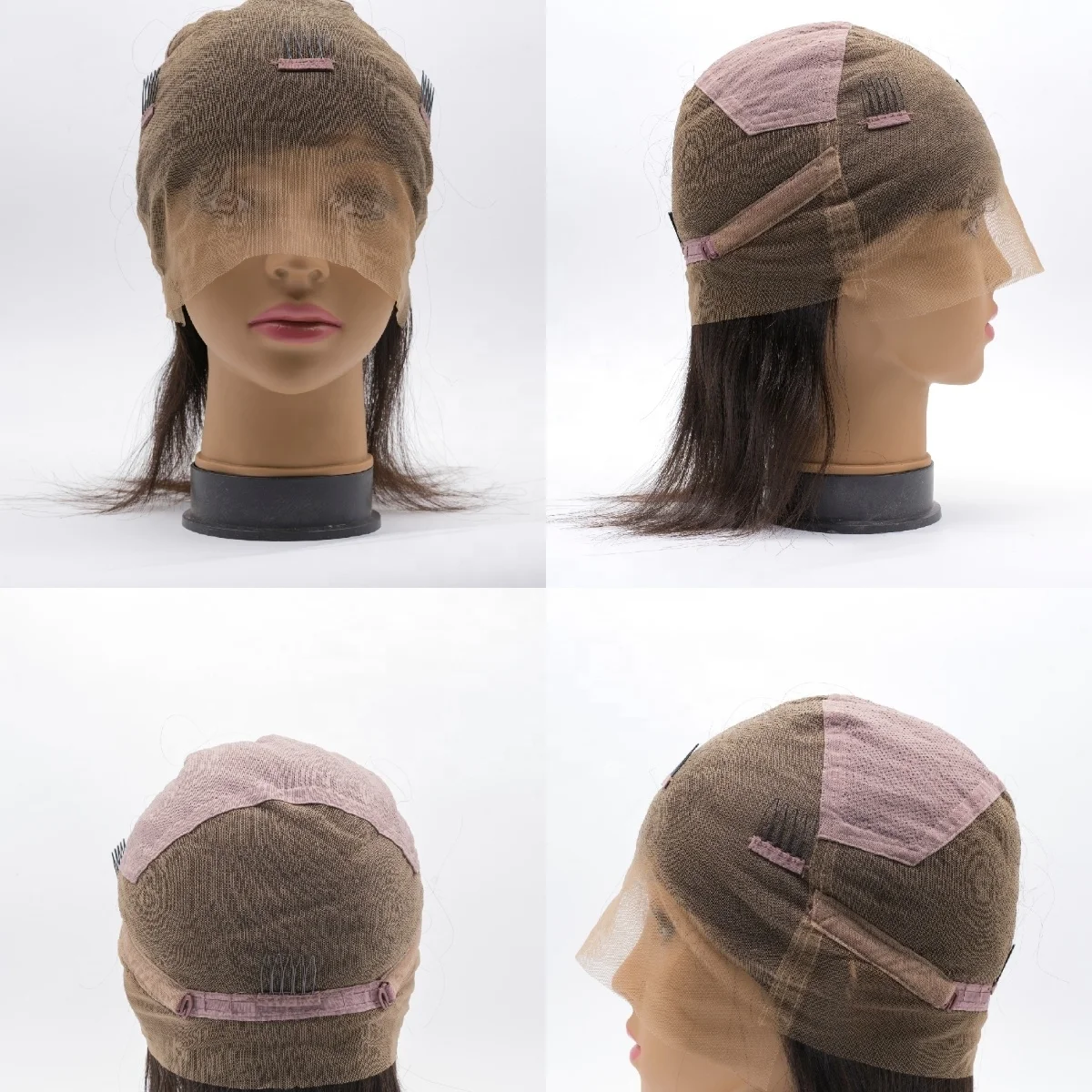 
1b/red color 10a grade virgin human brazilian hair body wave full lace wigs for black women 