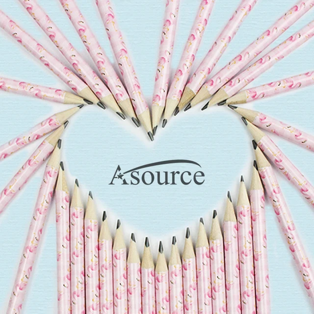 Pink Flamingo Print Pencil With Diamond