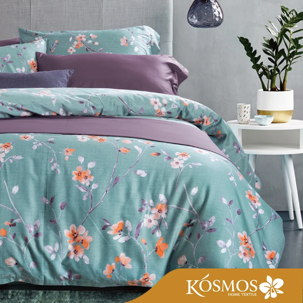 Cosmos bedding sheet 100% cotton 300t printed sheets bed linen set