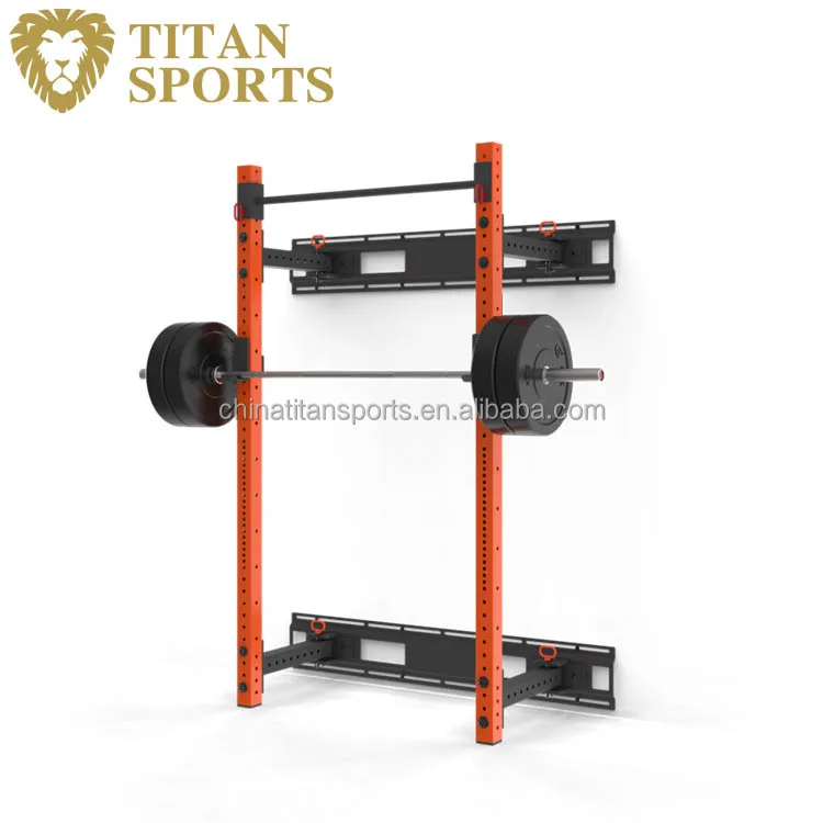 Durable Fold Back Wall Mount Rack For Home and Gym Use
