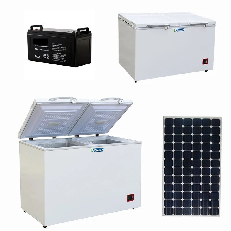 303L AC DC powered DC 12V solar deep freezer