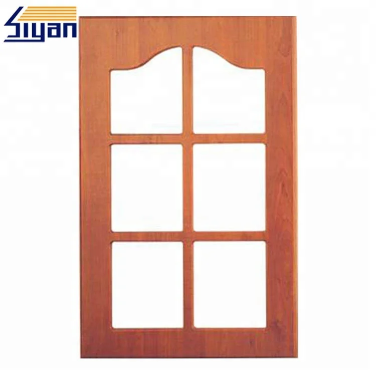 
custom design MDF frame glass kitchen cabinet doors price 