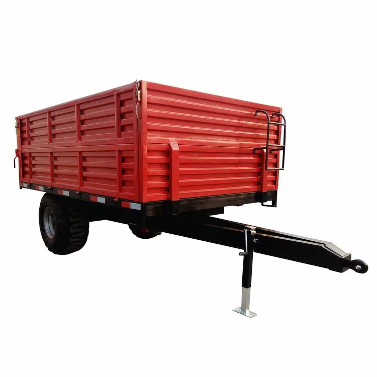 Factory direct price 2 ton to 4 ton single axle mini small farm tractor trailer for walking tractor and wheeled tractor