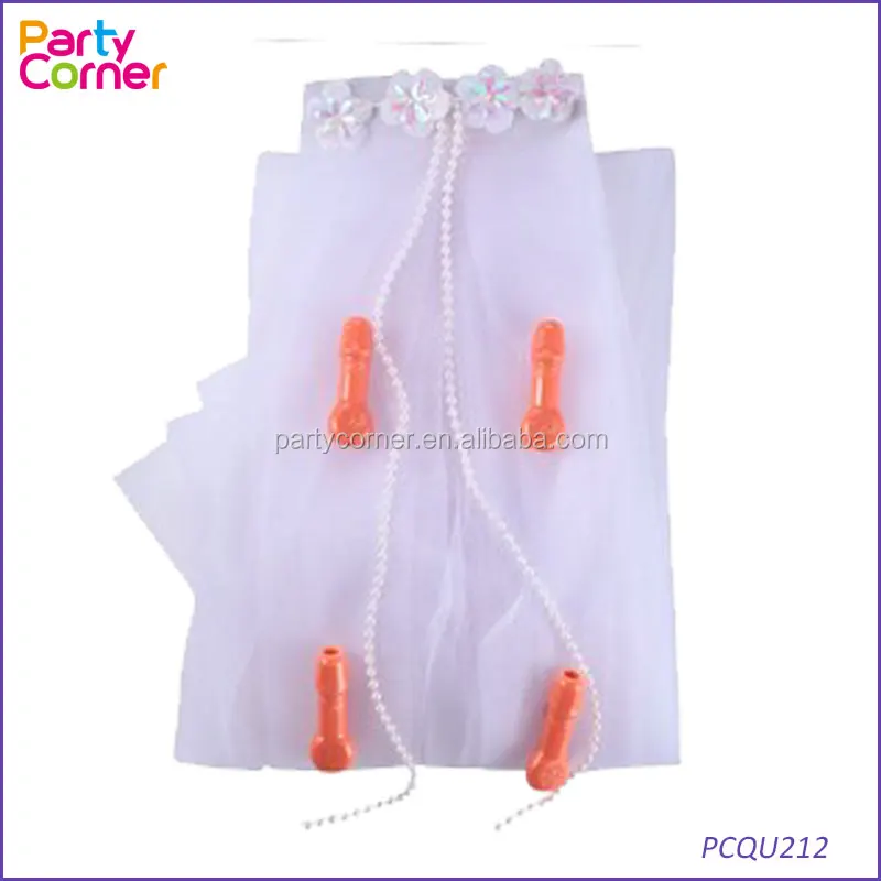 Фата для пениса девичника/невесты Вилли Дики пеккера