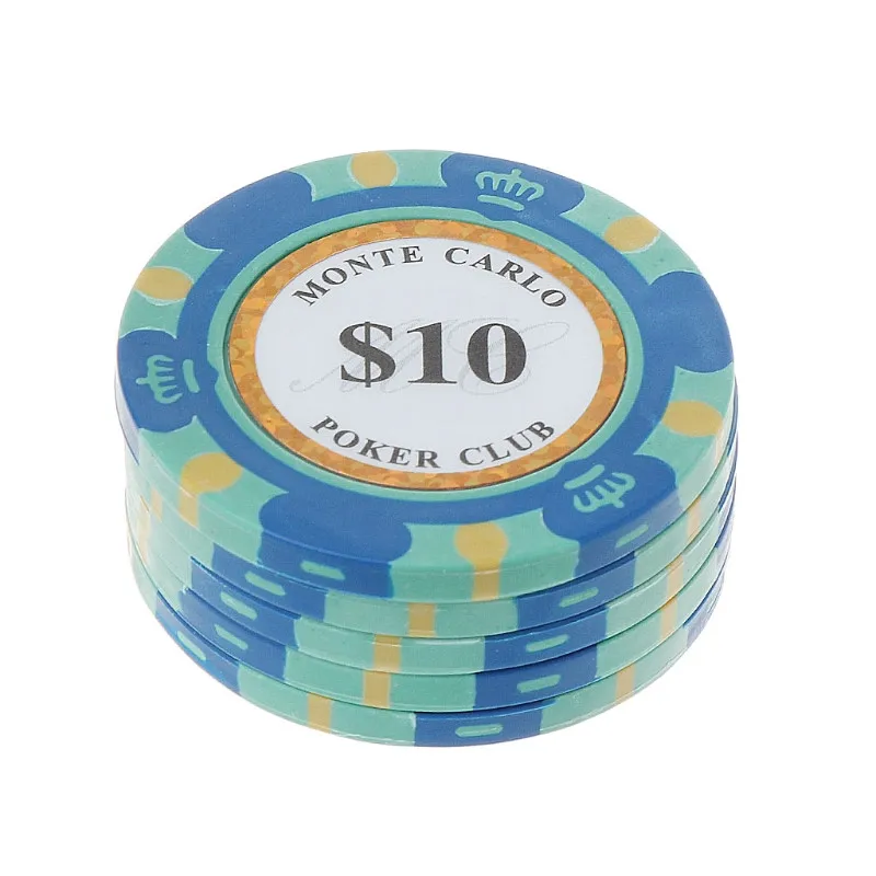 13.5g Casino Cheap Custom Sticker Clay Monte Carlo poker chips