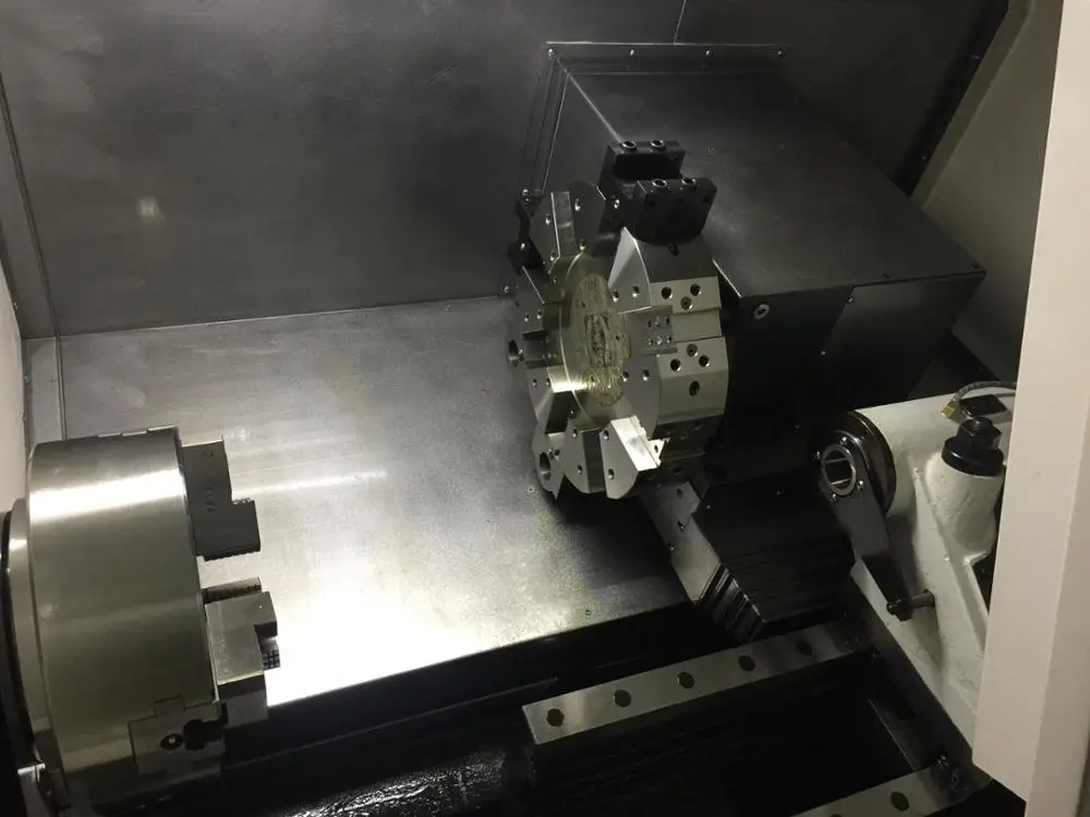 
Ningbo BLIN machinery TAIWAN Technology High Precision Slant Bed CNC Lathe machine metal with live tooling(BL-S50) 