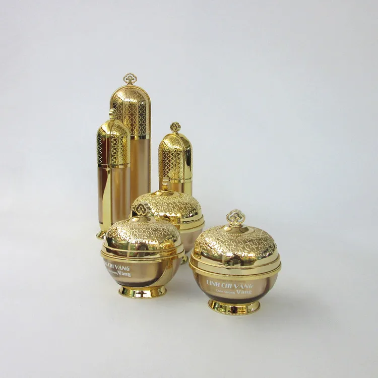 
wholesale China supplier plastic crown shape container 20g 30g 50g acrylic beauty cosmetics cream empty jar 