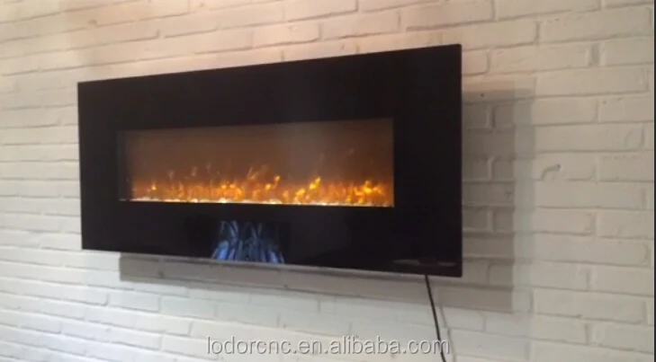 modern flame wall mounted electric fireplace