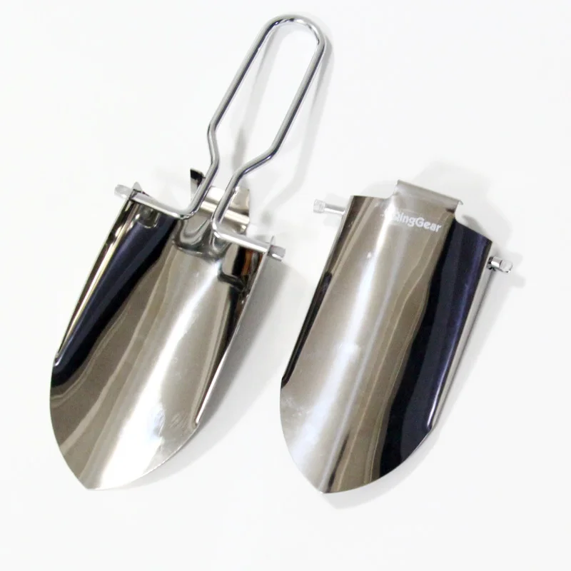 Ultimate Folding Portable Handy Camping Shovel Perfect Trowel for Backpacking Outdoors Garden With Pouch Travel Kit