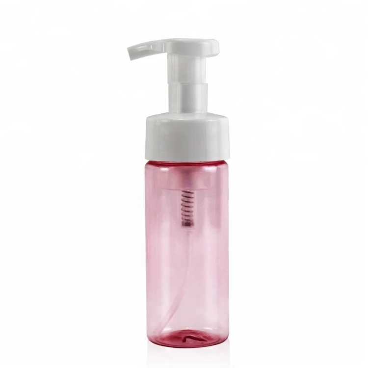 New Product pet 200ml 150ml Empty Spray White Round Shape Custom Plastic Liquid Lotion Clear Cosmetic Hand Foam Soap Bottle