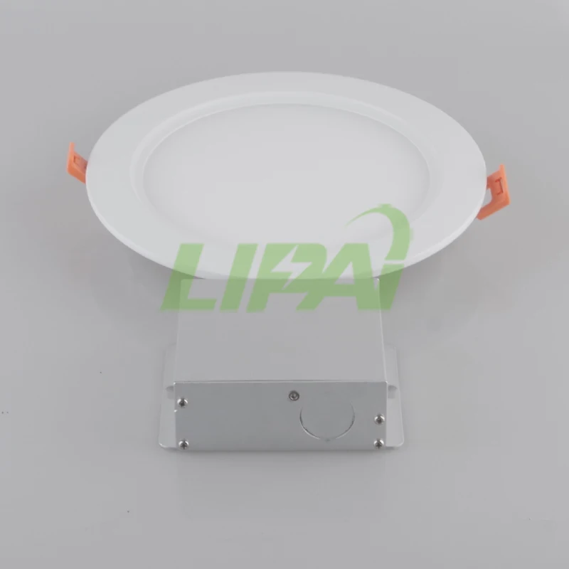 120V CRI 90 6inch 16W ETL ES approved LED recessed ceiling panel light with junction box for damp location