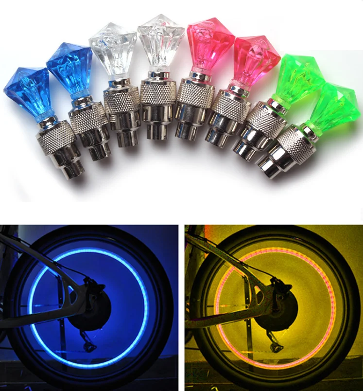 Led Flash Tyre Valve Cap Light Car Bike Bicycle Motorbicycle Wheel Light Tire Light