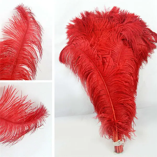 wholesale red ostrich feathers large decorative feather