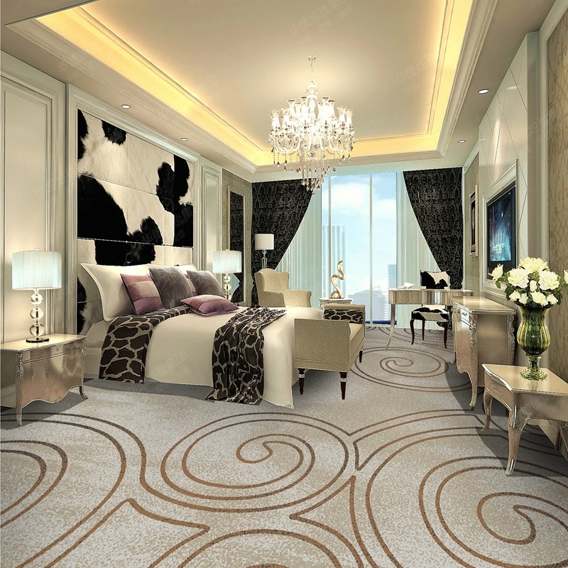 Top Belgium Carpet Machine Made New Zealand Wool Wilton carpet Star Hotel Room Carpet