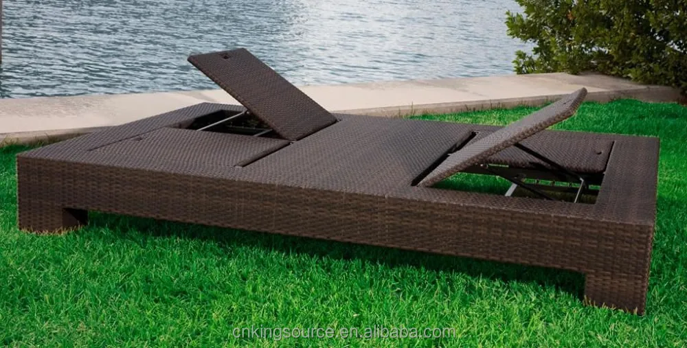 
All weather Beach Outdoor Double Swimming Pool Chaise Sun Lounger 