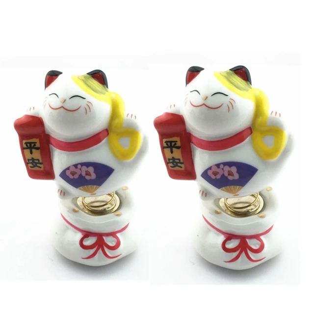 wholesale japanese traditional maneki neko ceramic lucky cat decoration
