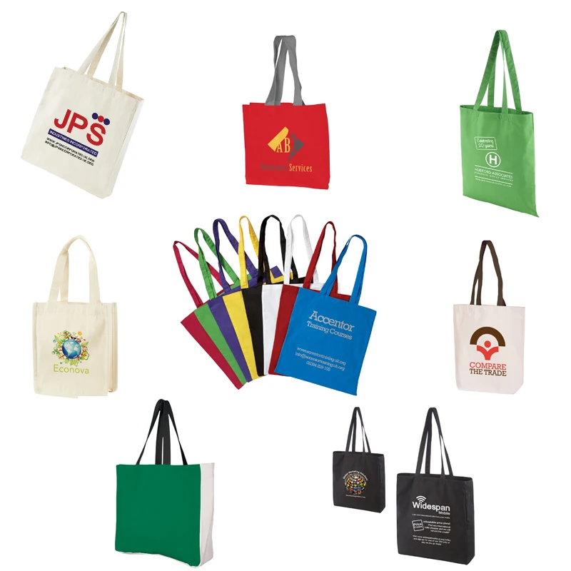 Cheap cotton canvas tote bag with custom printed logo