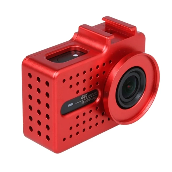 
custom cnc parts red anodized aluminum camera enclosure 