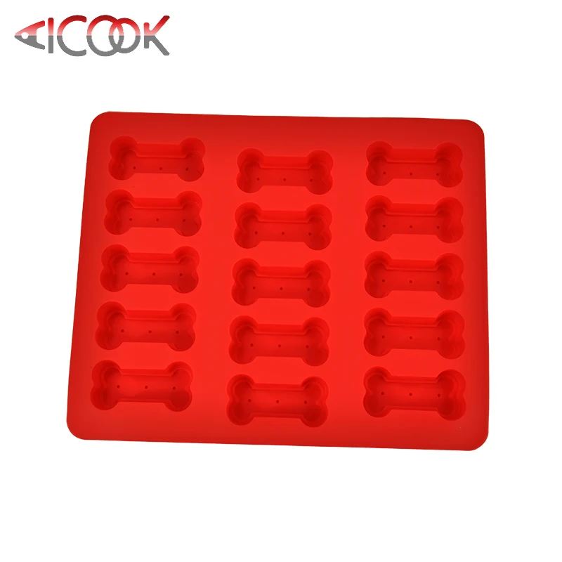 100% Food grade silicone small size dog bones shape cookie bake pan pet paws shape biscuit molds
